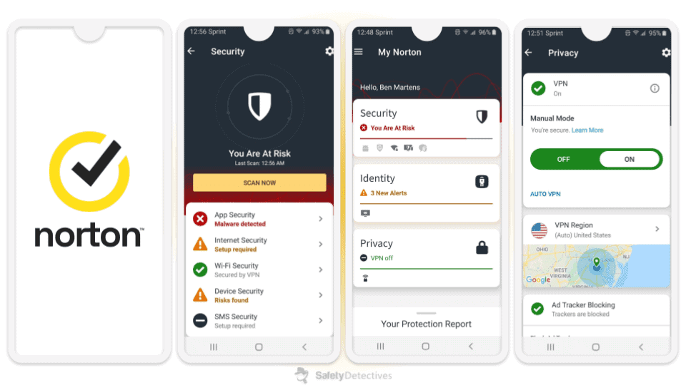 🥇1. Norton — Best Android Antivirus App in 2023