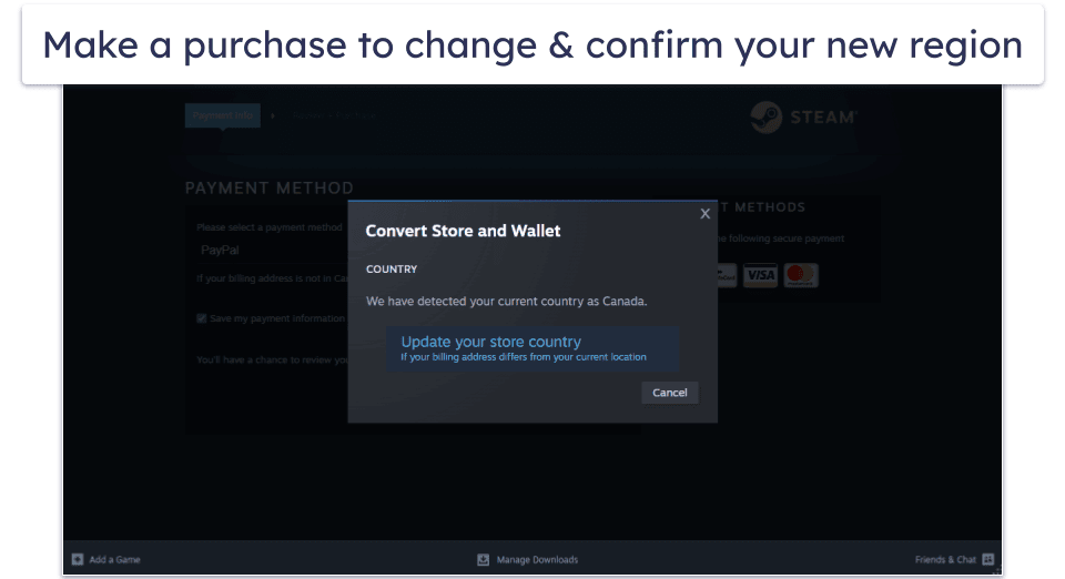 How to Change Your Steam Country Using a VPN