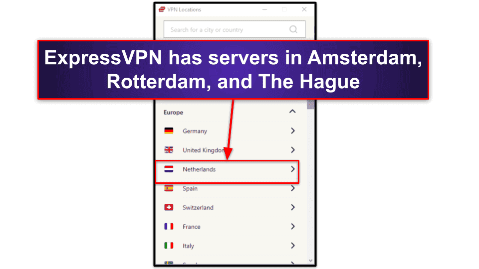 🥇 1. ExpressVPN — Best VPN for Getting a Netherlands IP Address
