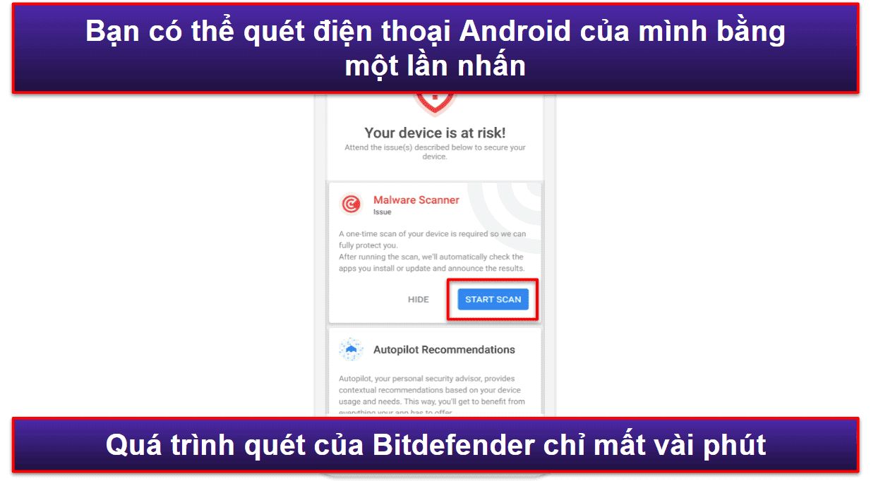 Ứng dụng di động của Bitdefender