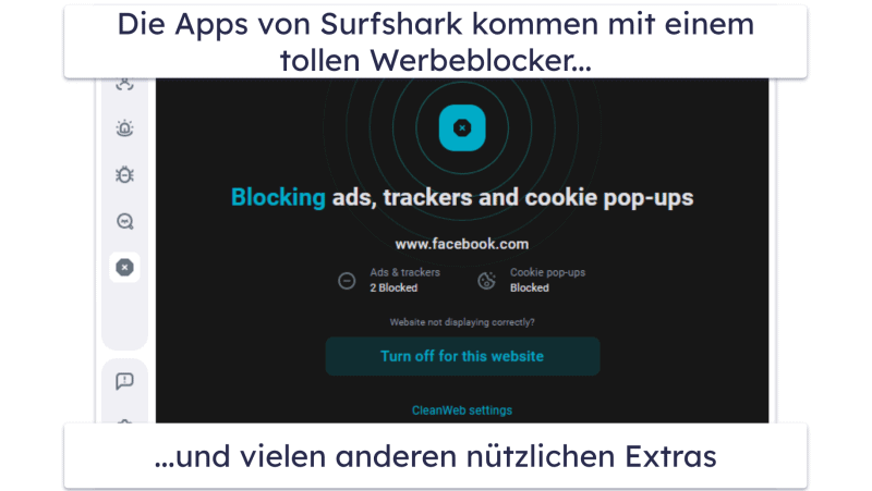 🥉3. Surfshark: Ausgezeichnetes, benutzerfreundliches VPN mit funktionsreichen Apps