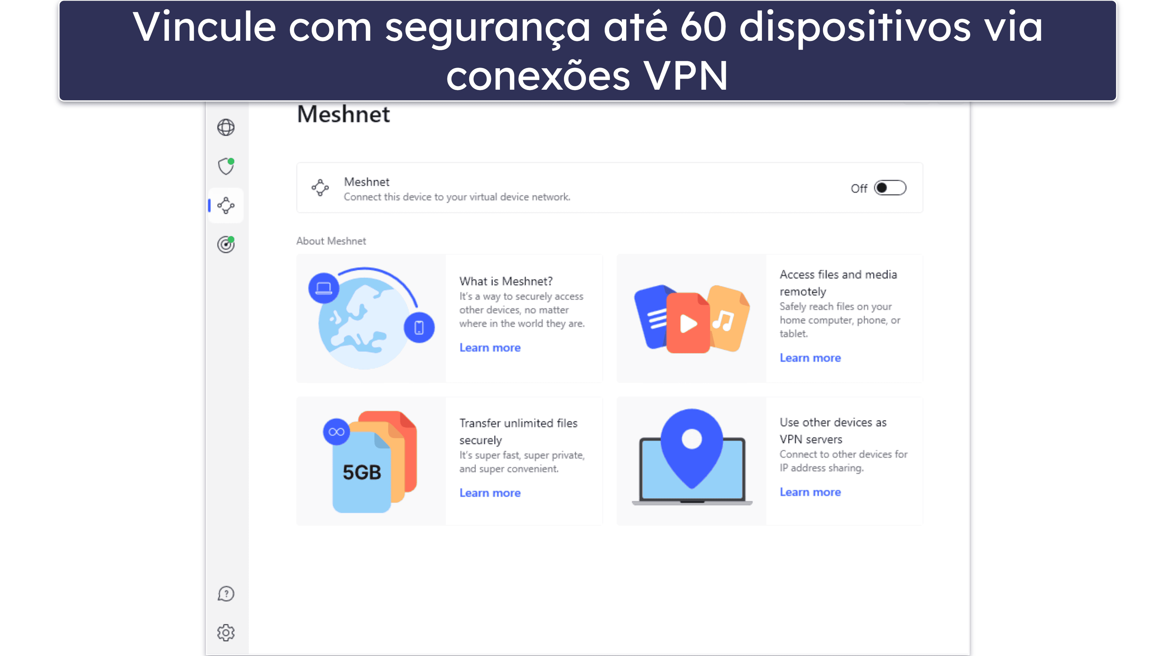 4. NordVPN: Ótimo para proteger o acesso remoto a dispositivos