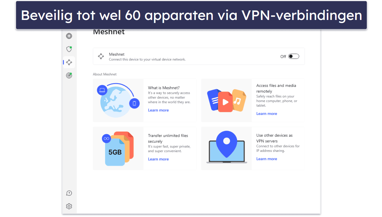 4. NordVPN: Geweldig voor beveiligde externe toegang tot apparaten