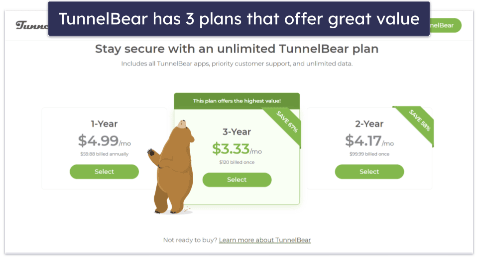 8. TunnelBear — User-Friendly &amp; Fun to Use