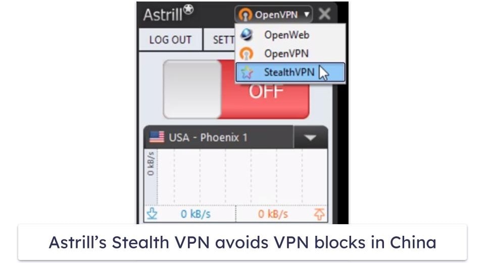 4. Astrill VPN — Stealth VPN &amp; Smart Mode for China’s Firewall