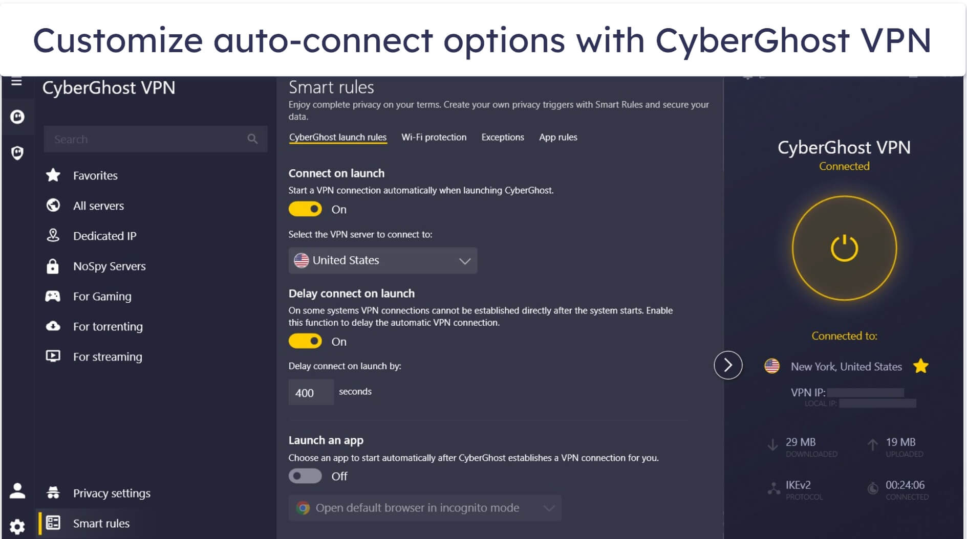 🥉3. CyberGhost VPN — Specialized Servers for Disney+ & Handy Automation Options