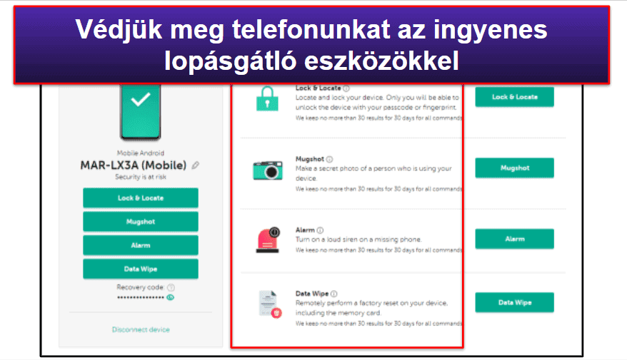 A Kaspersky mobilalkalmazás