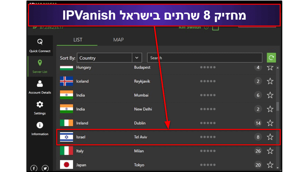 5 שירותי ה-VPN הטובים ביותר להשגת כתובת IP ישראלית