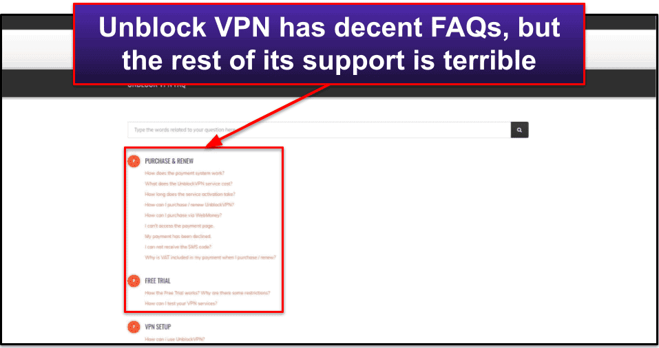 Unblock VPN Customer Support