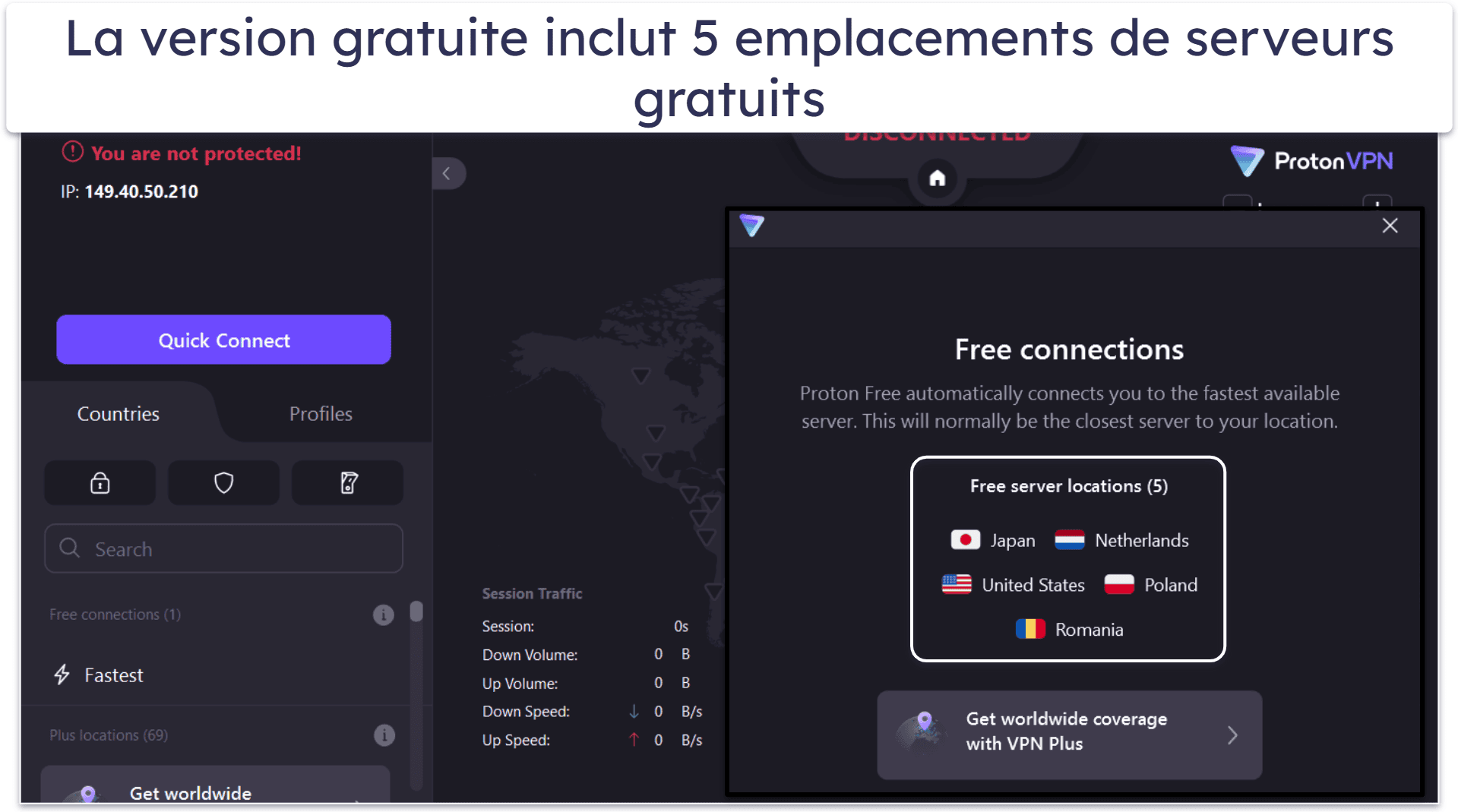 6. Proton VPN : La meilleure option gratuite pour surfer sur les sites porno