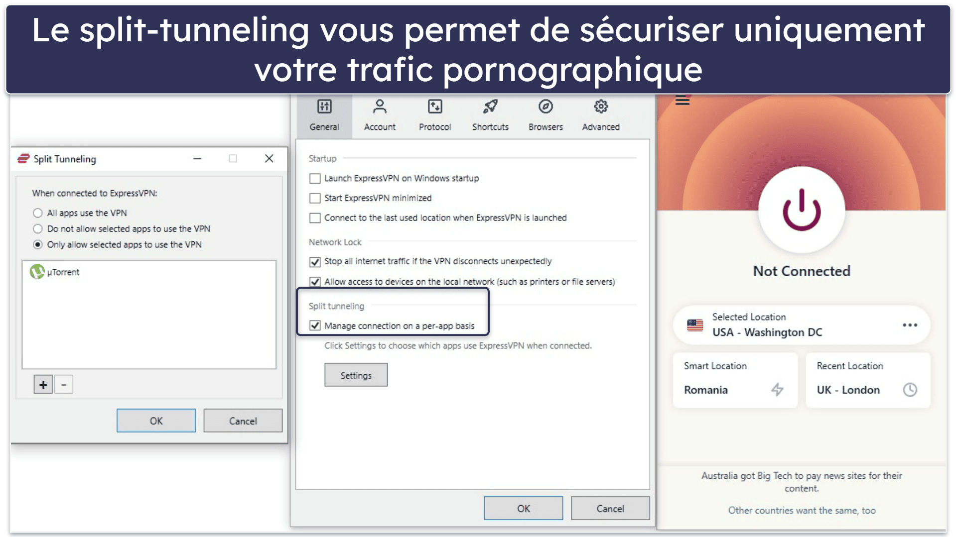 🥇 1. ExpressVPN : Le meilleur VPN pour accéder aux sites pour adultes en toute sécurité en 2026