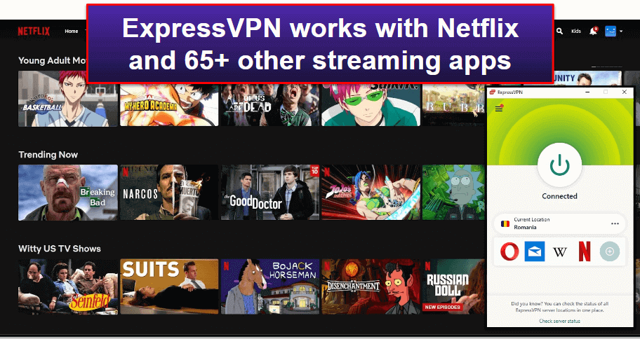 ExpressVPN Streaming Support