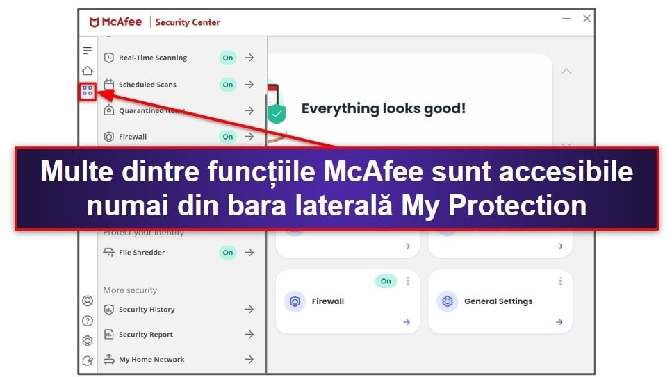 McAfee – Ușurință de utilizare și configurare
