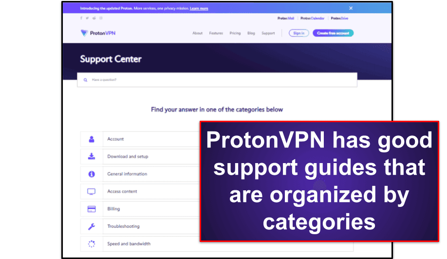 ProtonVPN Customer Support