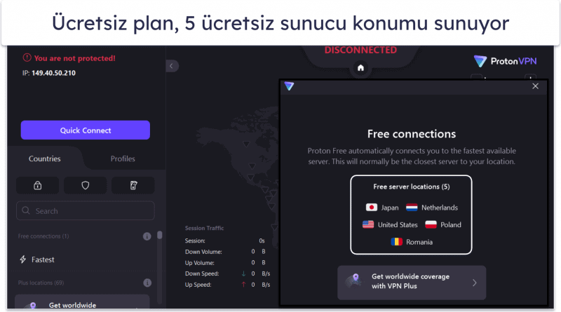 6. Proton VPN: Porno Sitelerinde Gezinmek İçin En İyi Ücretsiz Plan