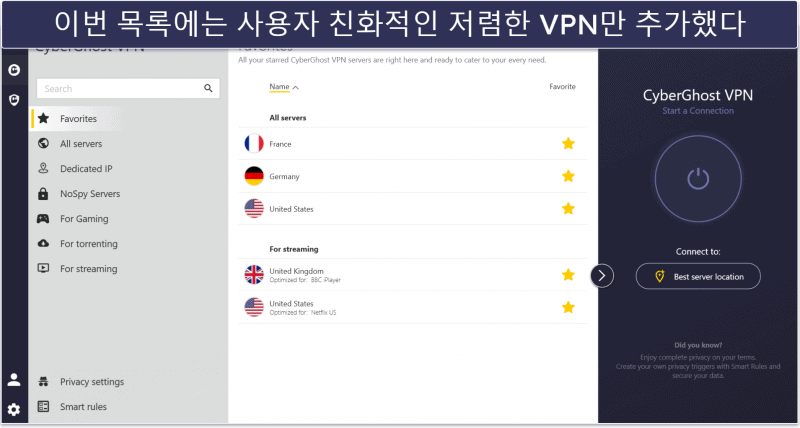 테스트 방식 : 비교 및 순위 선정 기준