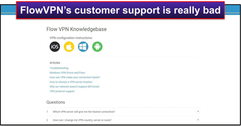FlowVPN Customer Support