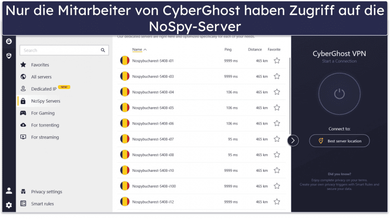 🥉 3. CyberGhost VPN: anpassbare Apps und Datenschutz-orientierte Server zum Surfen auf Pornoseiten