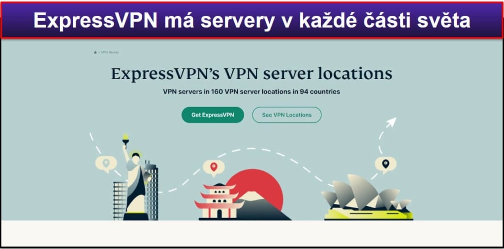 Servery a IP adresy ExpressVPN