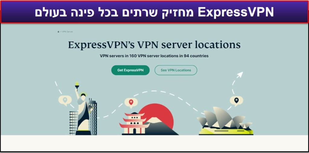 שרתים וכתובות IP של ExpressVPN