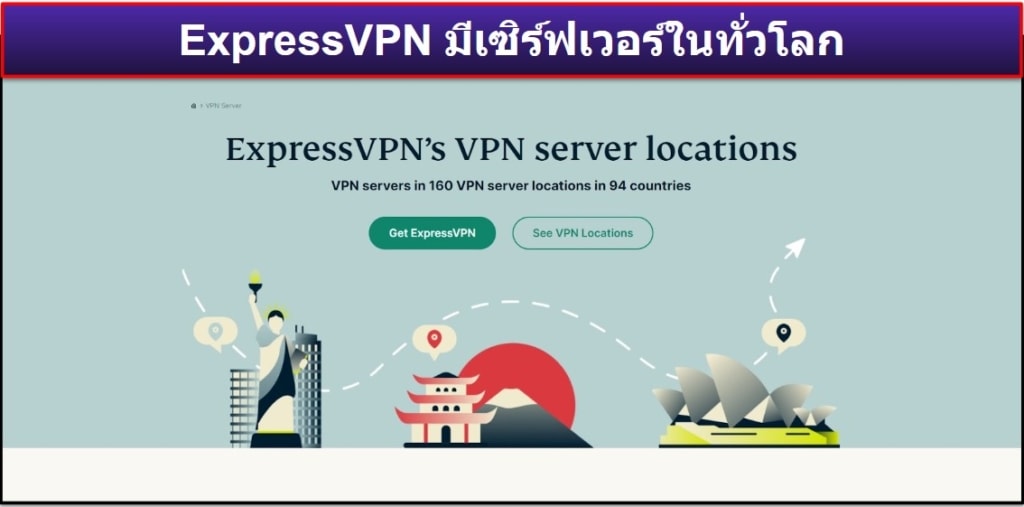 เซิร์ฟเวอร์และหมายเลข IP ของ ExpressVPN