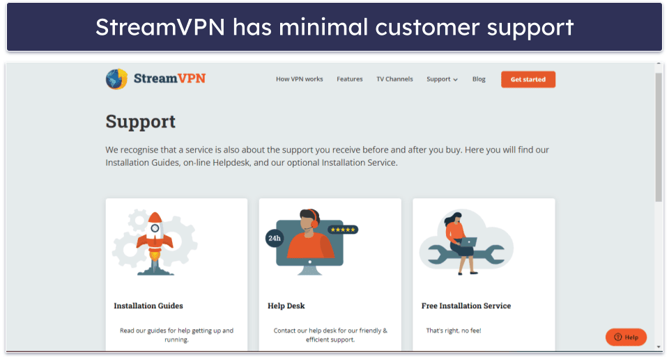 StreamVPN Customer Support — Inaccurate FAQs & Support Reps Lack Technical Knowhow