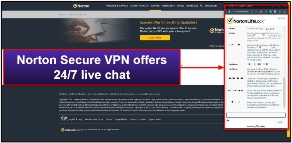 Norton Secure VPN Customer Support