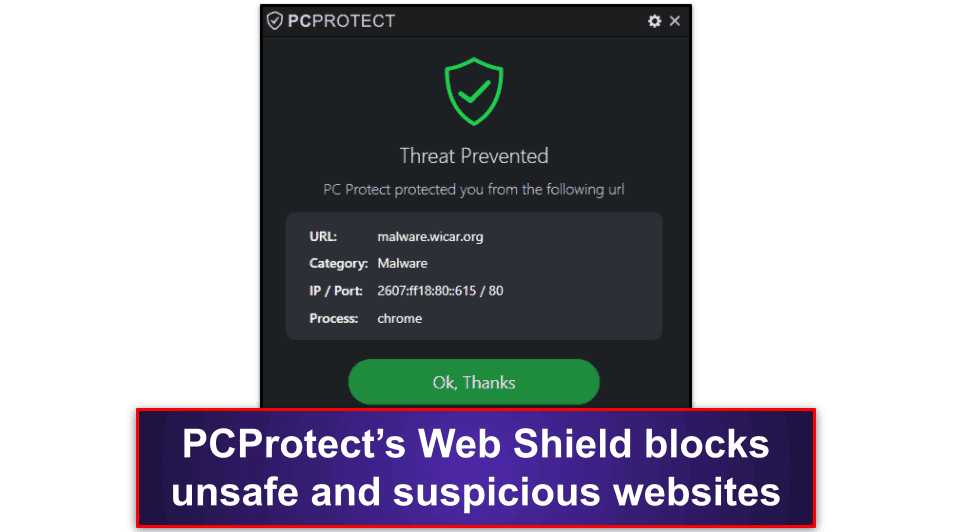 PCProtect Security Features