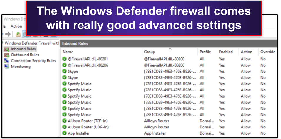 Windows Defender Security Features