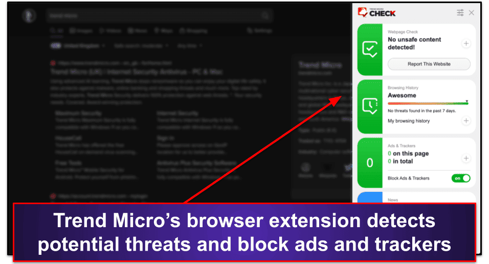 9. Trend Micro — Best Web Browser Security Extension