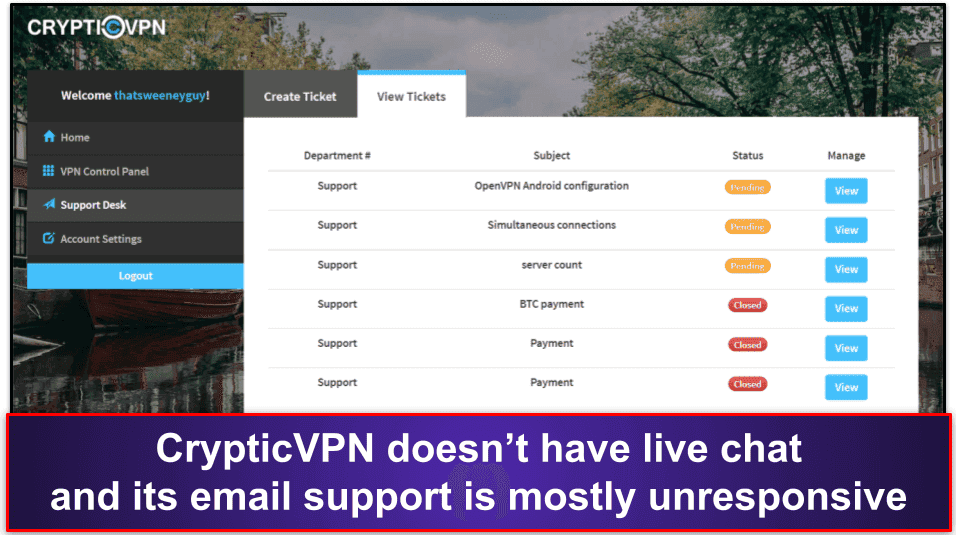 CrypticVPN Customer Support
