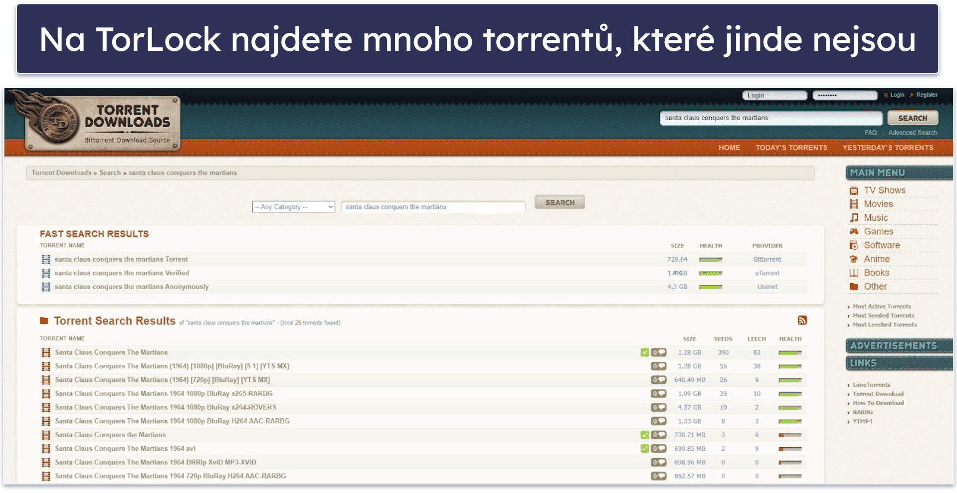 7. TorrentDownloads