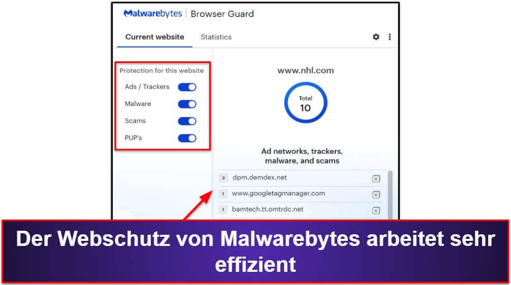 10. Malwarebytes — Minimalistischer Antivirus (mit gutem Webschutz)