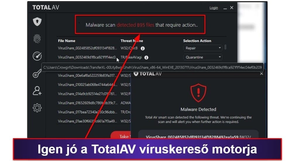 4. TotalAV — A legkönnyebben kezelhető vírusirtó szoftver