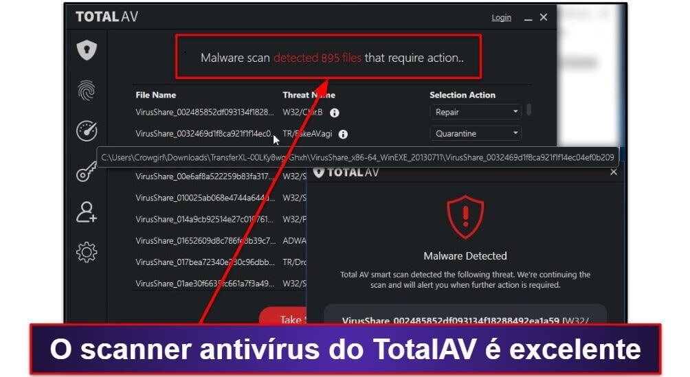 4. TotalAV — software antivírus mais fácil de usar