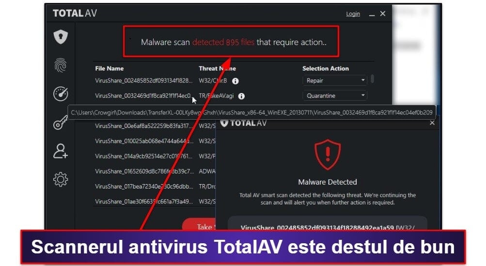 4. TotalAV — Cel mai ușor de utilizat program antivirus