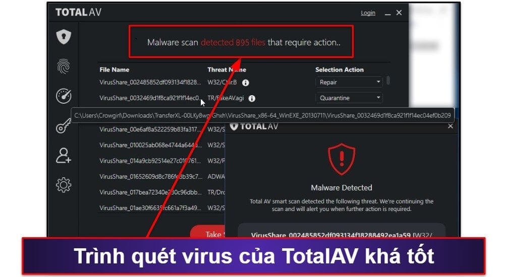 4. TotalAV — Phần mềm diệt virus dễ sử dụng nhất
