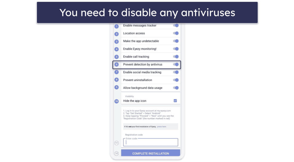 Eyezy Installation & Setup — Depends on the Version (Potentially Complicated & Time-Consuming)
