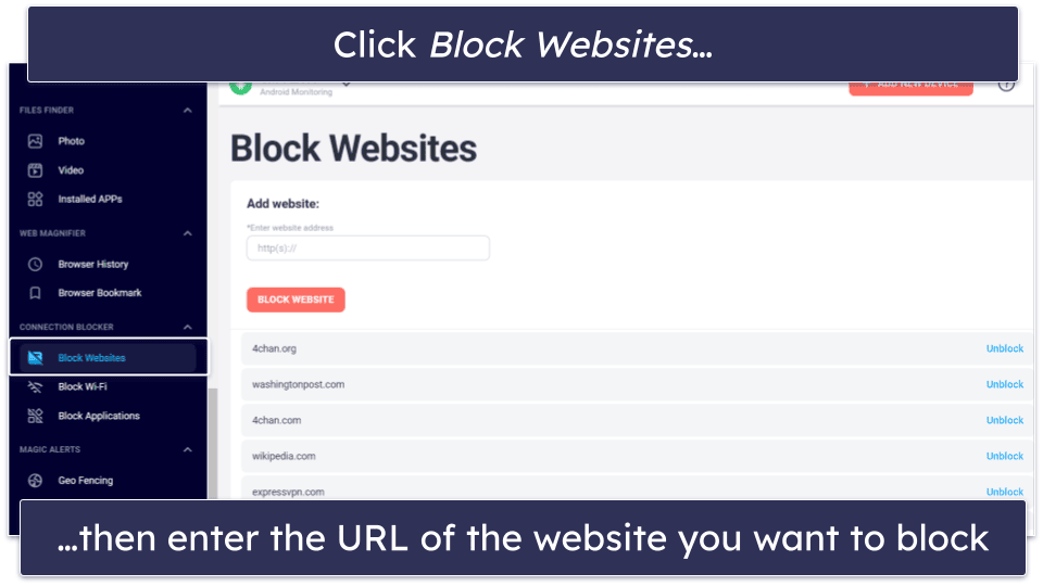 Eyezy Ease of Use — Well-Organized on Mobile & Web