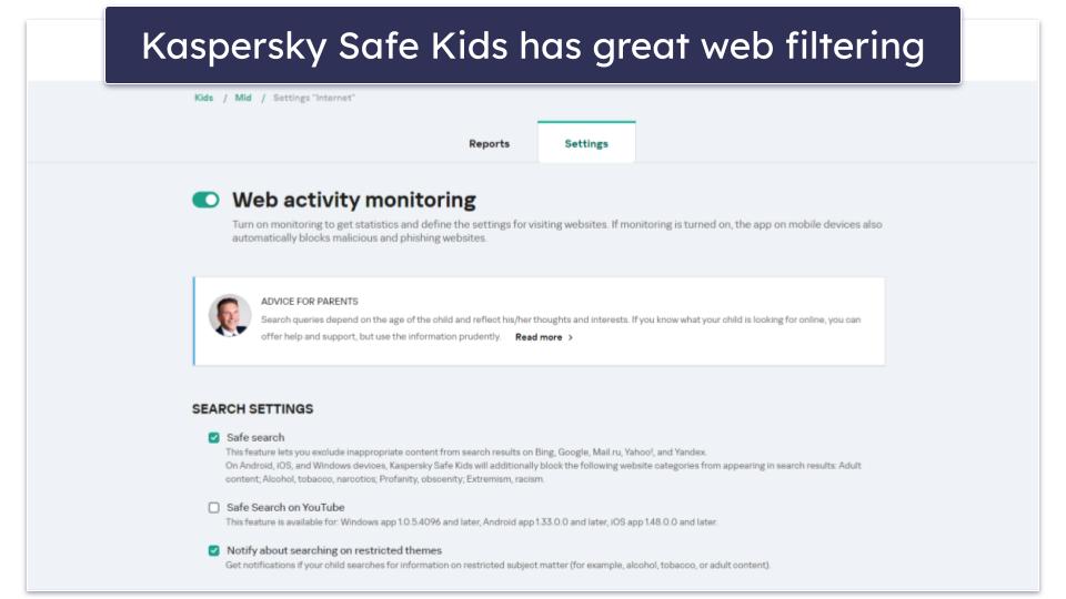 Kaspersky Safe Kids Features — All the Basics, Plus Battery Level Monitoring &amp; Geofencing