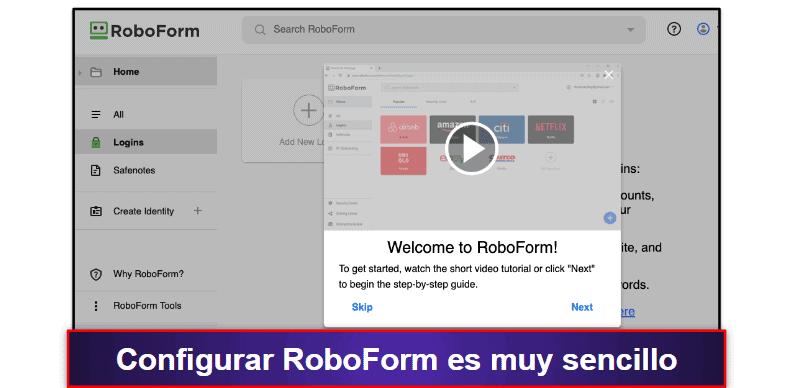 Configuración y uso de RoboForm