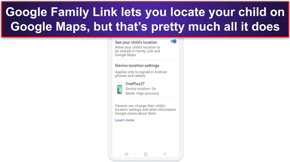Google Family Link Features
