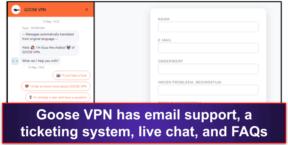 Goose VPN Customer Support