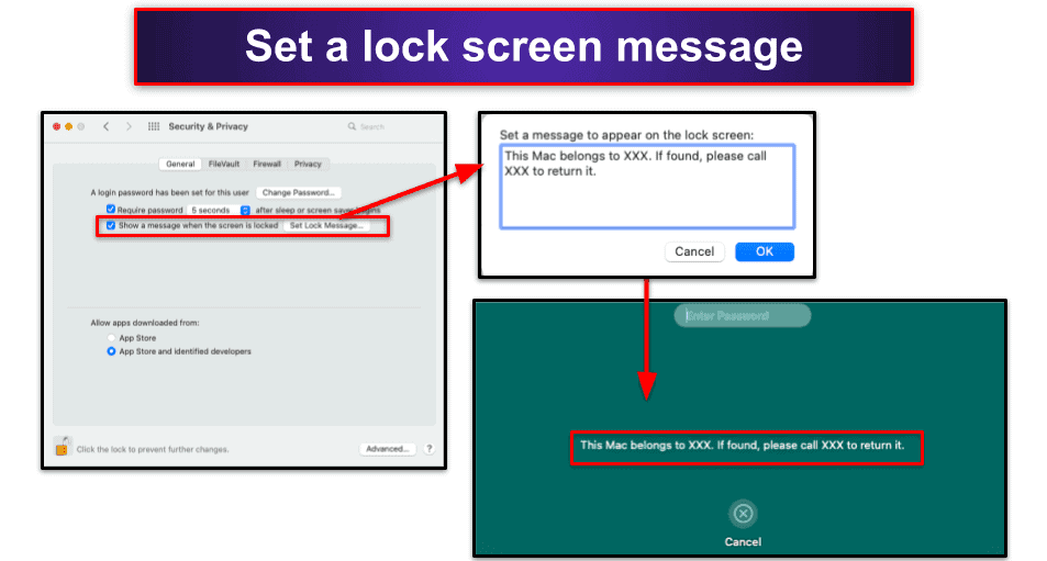 20. Set a Lock Screen Message