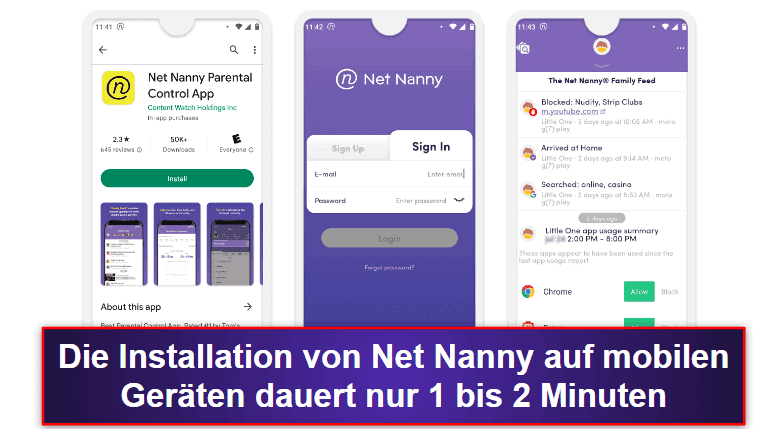 Net Nanny Installation &amp; Einrichtung