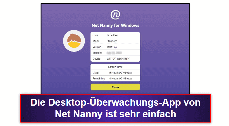 Net Nanny Benutzerfreundlichkeit
