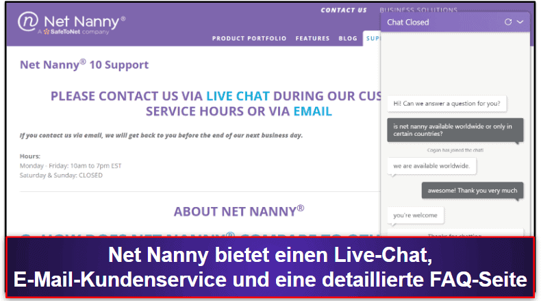 Net Nanny Customer Support