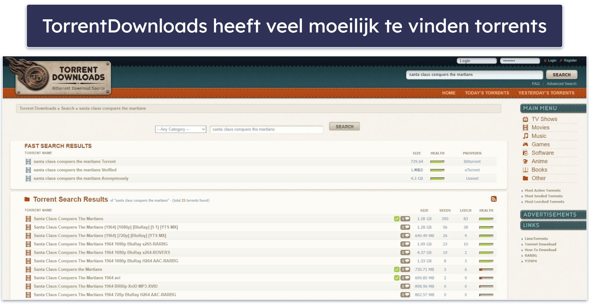 7. TorrentDownloads