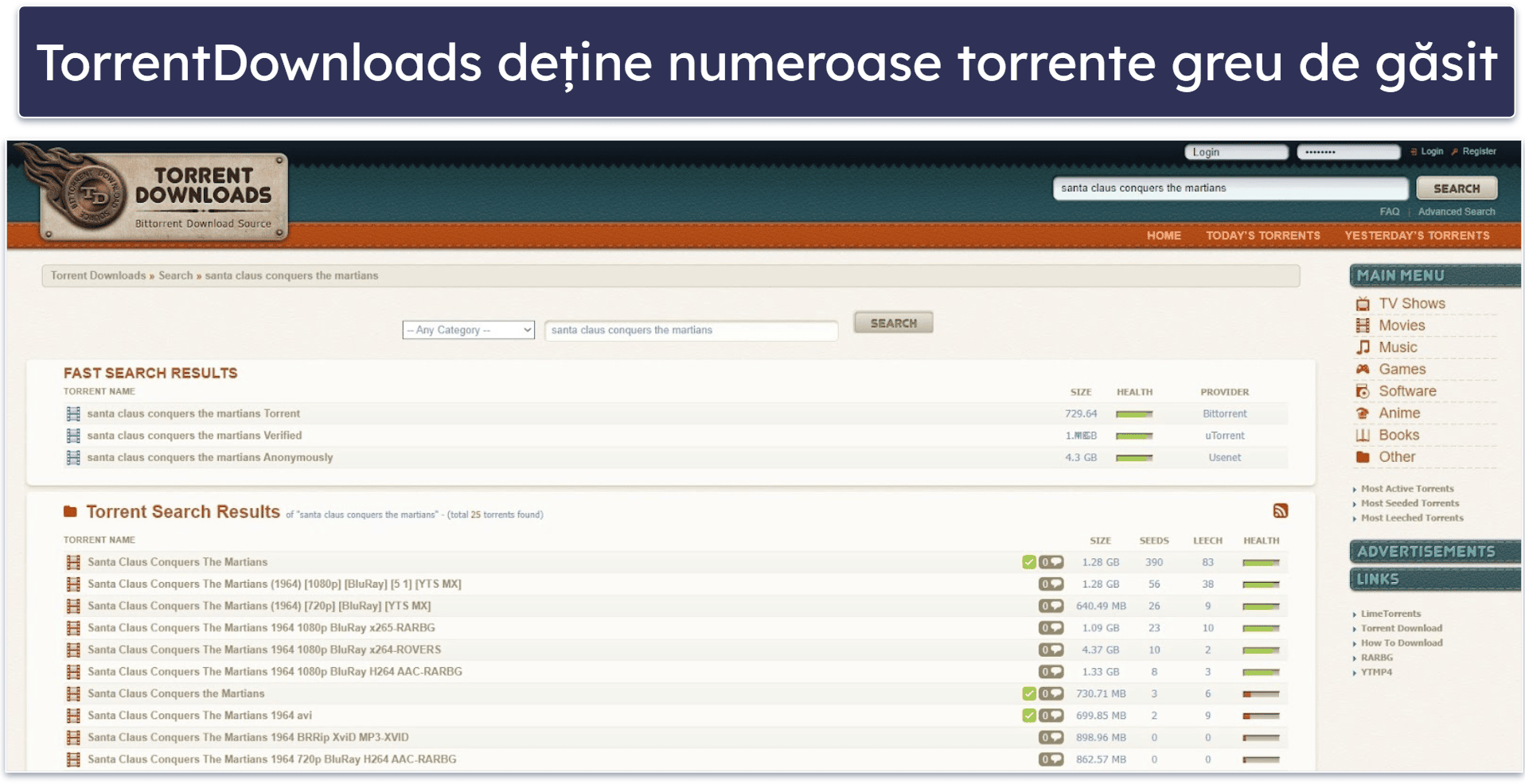 7. TorrentDownloads