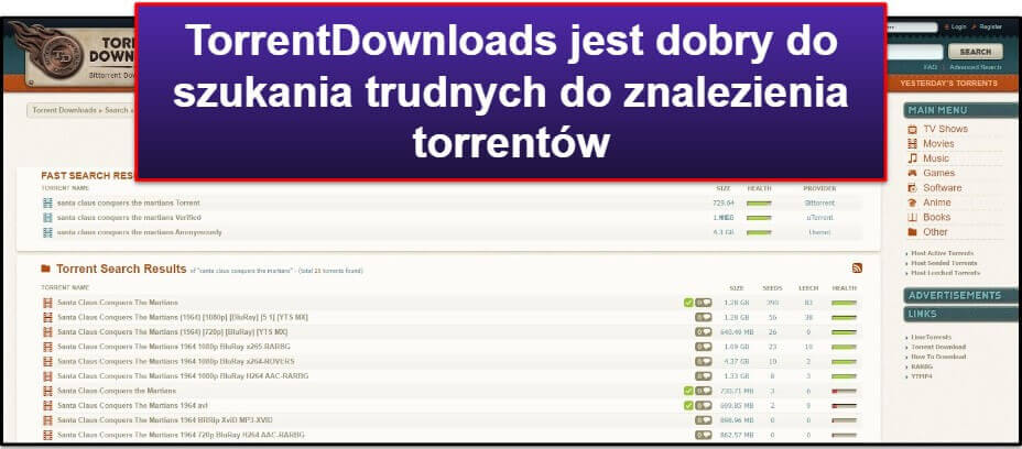 7. TorrentDownloads